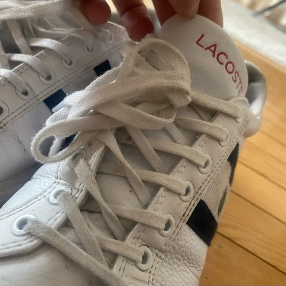 GC Lacoste White lifestyle men’s leather casual Sneakers SZ 7.5 - Picture 7 of 9